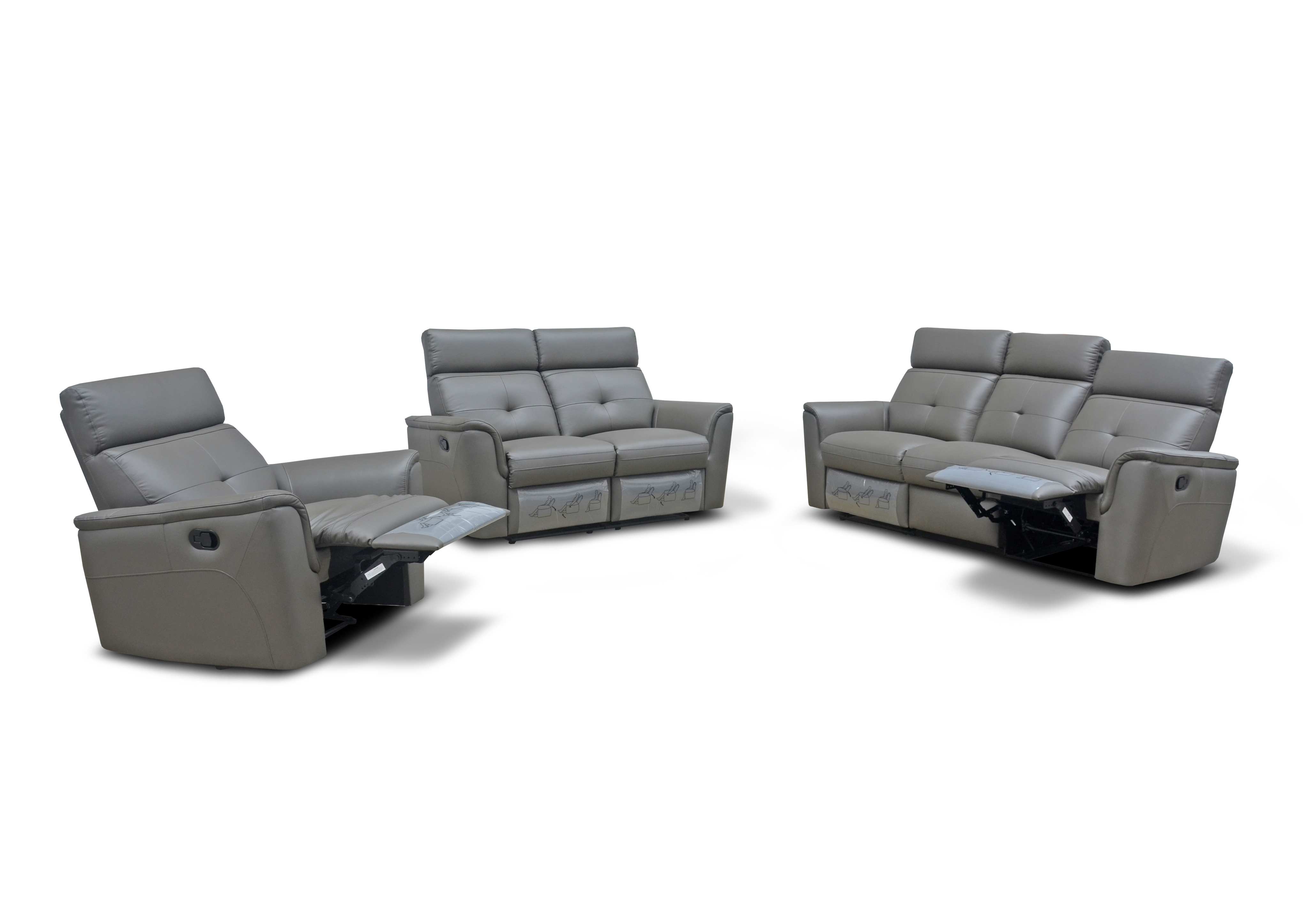 8501 Dark Grey W Manual Recliner Reclining And Sliding Seats Sets Living Room Furniture